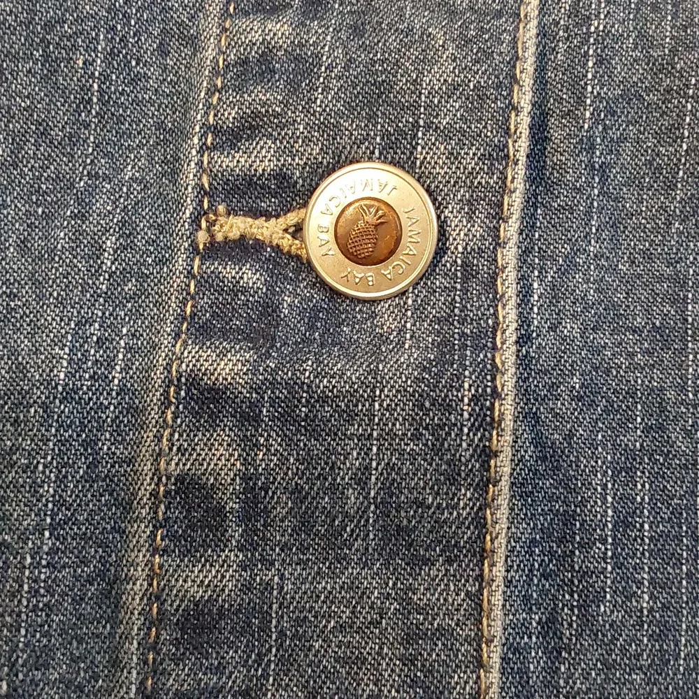 Vintage 80's JAMAICA BAY Blue Denim Button Up Jean Jacket Womens Size L - Picture 7 of 12